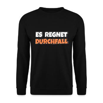 Es regnet Durchfall - Unisex Pullover - Schwarz - Vorne - Alina (178cm) & Michal (187cm)