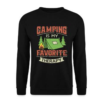 Le camping est mon cadeau préféré pour les campeurs thérapeutiques - Sweat-shirt Unisexe - noir - Devant - Alina (178cm) & Michal (187cm)