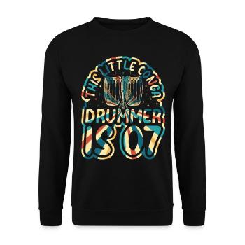 This Little Conga Drummer Is 7 Conga Player Conga - Unisex Sweatshirt - black - Front - Alina (178cm) & Michal (187cm)