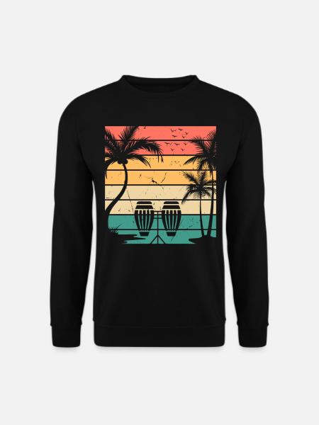 Joueur de conga Conga Drums Conga Retro Congas - Sweat-shirt Unisexe - noir