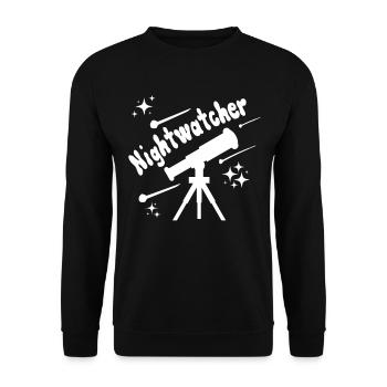 Nightwatcher Astronomy Telescope Comet Stars - Sweat-shirt Unisexe - noir - Devant - Alina (178cm) & Michal (187cm)