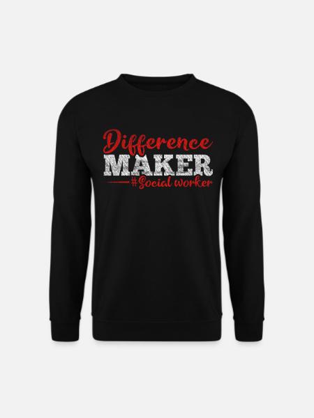 Difference Maker Proud Sozialarbeiter - Unisex Pullover - Schwarz