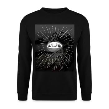 Eye God Water Wave Creation Divine God - Unisex Sweatshirt - black - Front - Alina (178cm) & Michal (187cm)