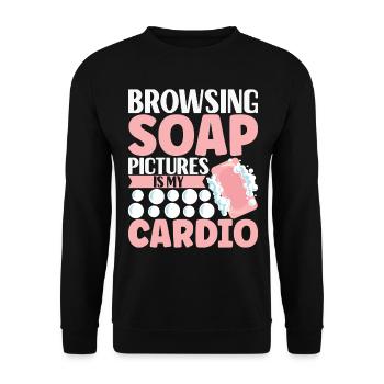 Savonnier fabrication de savon - Sweat-shirt Unisexe - noir - Devant - Alina (178cm) & Michal (187cm)