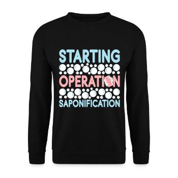 Savonnier fabrication de savon - Sweat-shirt Unisexe - noir - Devant - Alina (178cm) & Michal (187cm)