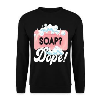Savonnier fabrication de savon - Sweat-shirt Unisexe - noir - Devant - Alina (178cm) & Michal (187cm)