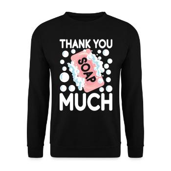 Savonnier fabrication de savon - Sweat-shirt Unisexe - noir - Devant - Alina (178cm) & Michal (187cm)
