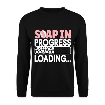 Savonnier fabrication de savon - Sweat-shirt Unisexe - noir - Devant - Alina (178cm) & Michal (187cm)