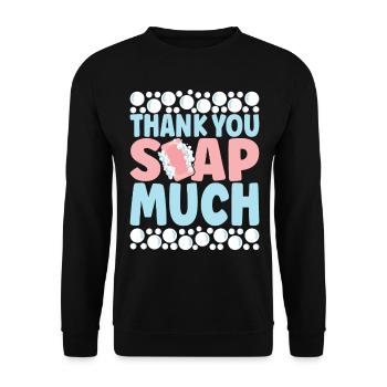 Savonnier fabrication de savon - Sweat-shirt Unisexe - noir - Devant - Alina (178cm) & Michal (187cm)
