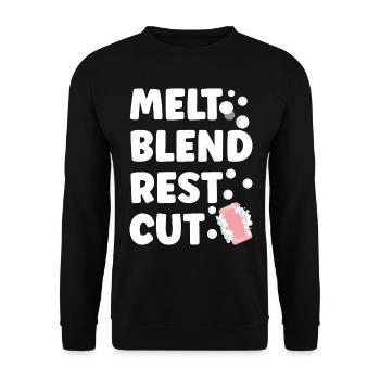 Savonnier fabrication de savon - Sweat-shirt Unisexe - noir - Devant - Alina (178cm) & Michal (187cm)