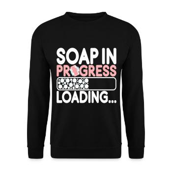 Soap maker soap making - Unisex Sweatshirt - black - Front - Alina (178cm) & Michal (187cm)
