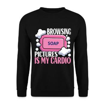 Savonnier fabrication de savon - Sweat-shirt Unisexe - noir - Devant - Alina (178cm) & Michal (187cm)