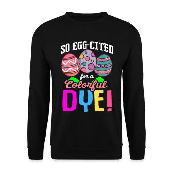 Oeufs colorés de Pâques Couleur Lapin Chasse aux œufs - Sweat-shirt Unisexe - noir - Devant - Alina (178cm) & Michal (187cm)
