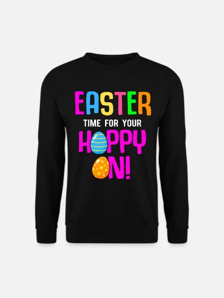 Easter Rabbit Easter Flowers Eggs - Unisex Sweatshirt - black