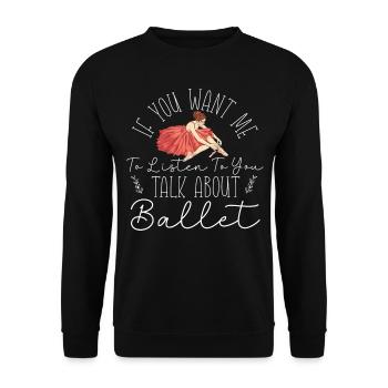 Ballet Danseuse Danse Ballerine - Sweat-shirt Unisexe - noir - Devant - Alina (178cm) & Michal (187cm)