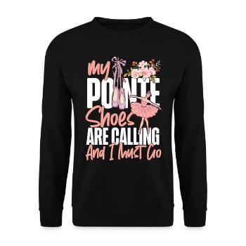 Ballet Danseuse Danse Ballerine - Sweat-shirt Unisexe - noir - Devant - Alina (178cm) & Michal (187cm)