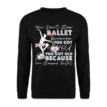 Ballet Dancer Dance Girl Ballerina - Unisex Sweatshirt - black - Front - Alina (178cm) & Michal (187cm)