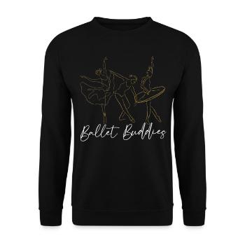 Ballet Dancer Dance Girl Ballerina - Unisex Pullover - Schwarz - Vorne - Alina (178cm) & Michal (187cm)