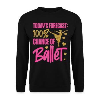 Ballet Dancer Dance Girl Ballerina - Unisex Pullover - Schwarz - Vorne - Alina (178cm) & Michal (187cm)