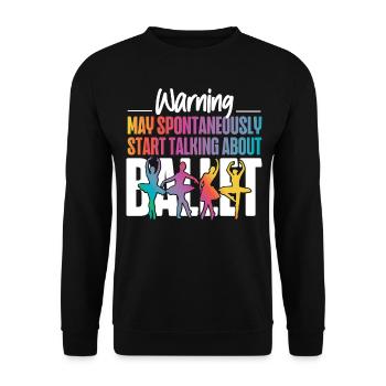 Ballet Dancer Dance Girl Ballerina - Unisex Pullover - Schwarz - Vorne - Alina (178cm) & Michal (187cm)