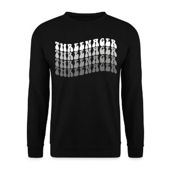 3 ans Threenager Garçons Filles 3ème anniversaire - Sweat-shirt Unisexe - noir - Devant - Alina (178cm) & Michal (187cm)