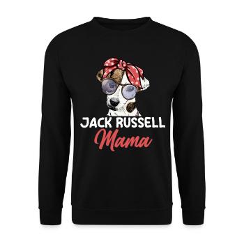 Hund Jack Russell Mama - Unisex Pullover - Schwarz - Vorne - Alina (178cm) & Michal (187cm)