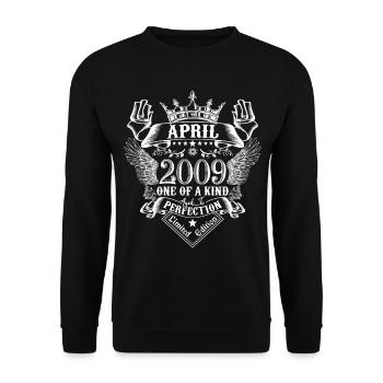 April 2009 anniversary April 2009 April - Unisex Sweatshirt - black - Front - Alina (178cm) & Michal (187cm)