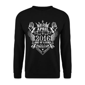 Avril 2016 anniversaire Avril 2016 Avril - Sweat-shirt Unisexe - noir - Devant - Alina (178cm) & Michal (187cm)