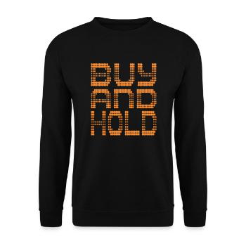 Aktien Spruch - Unisex Pullover - Schwarz - Vorne - Alina (178cm) & Michal (187cm)