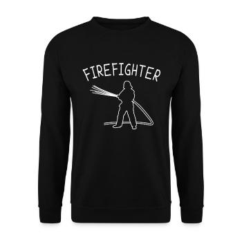 Feuerwehr firefighter - Unisex Pullover - Schwarz - Vorne - Alina (178cm) & Michal (187cm)