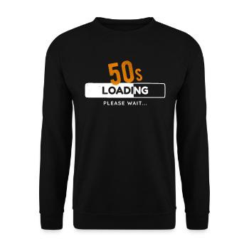 50e anniversaire Cinquante ans 50s Chargement Bar Gaming - Sweat-shirt Unisexe - noir - Devant - Alina (178cm) & Michal (187cm)