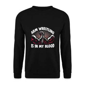 Arm Wrestler Design Armdrücken Arm Wrestling - Sweat-shirt Unisexe - noir - Devant - Alina (178cm) & Michal (187cm)