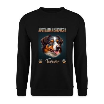 Hunde Australian Shepherd Hundeliebhaber Aussie - Unisex Pullover - Schwarz - Vorne - Alina (178cm) & Michal (187cm)