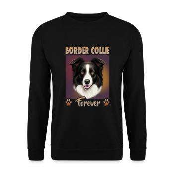 Hunde Spruch Border Collie Design - Unisex Pullover - Schwarz - Vorne - Alina (178cm) & Michal (187cm)