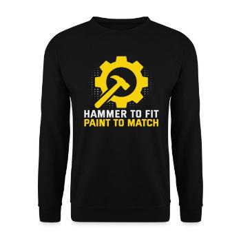 Pour les opérateurs de machines de découpe, les tours CNC et les fraiseuses - Sweat-shirt Unisexe - noir - Devant - Alina (178cm) & Michal (187cm)