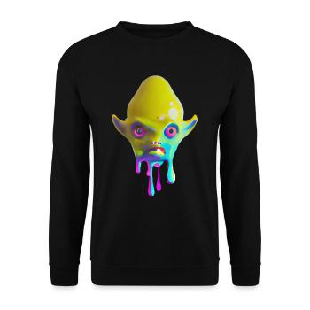 Alien coloré - Sweat-shirt Unisexe - noir - Devant - Alina (178cm) & Michal (187cm)