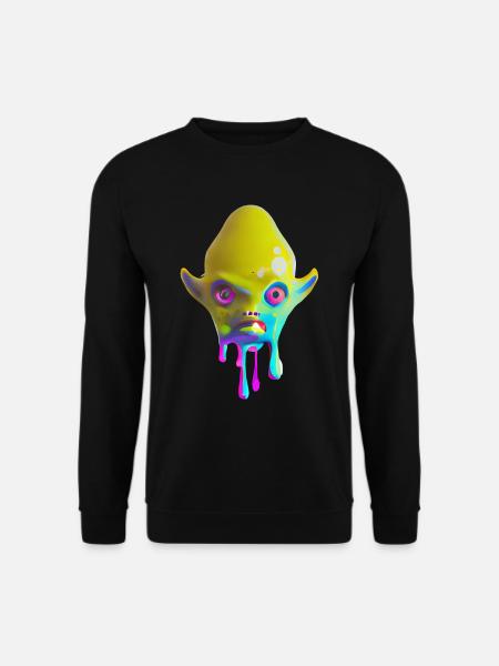 Farbenfroher Alien - Unisex Pullover - Schwarz