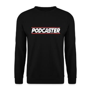 Podcaster Podcast host - Unisex Sweatshirt - black - Front - Alina (178cm) & Michal (187cm)