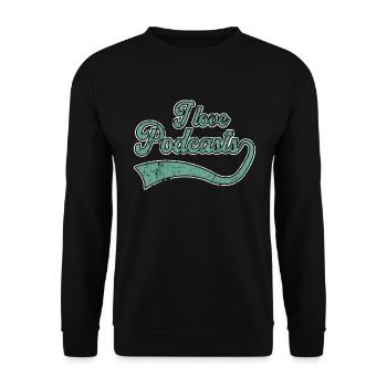 J’adore les podcasts - Sweat-shirt Unisexe - noir - Devant - Alina (178cm) & Michal (187cm)