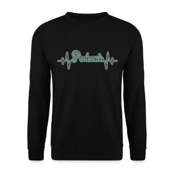 Podcast Herzschlag - Unisex Pullover - Schwarz - Vorne - Alina (178cm) & Michal (187cm)