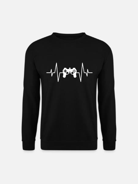 Gaming Controller Heartbeat - Unisex Sweatshirt - black