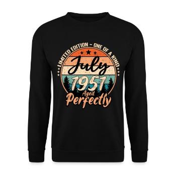 Juillet 1951 anniversaire 1951 légendes Juillet - Sweat-shirt Unisexe - noir - Devant - Alina (178cm) & Michal (187cm)