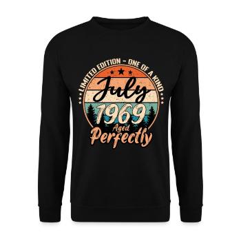 July 1969 anniversary 1969 legends July - Unisex Sweatshirt - black - Front - Alina (178cm) & Michal (187cm)