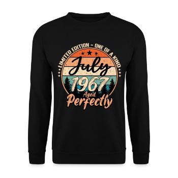 Juillet 1967 anniversaire 1967 légendes Juillet - Sweat-shirt Unisexe - noir - Devant - Alina (178cm) & Michal (187cm)