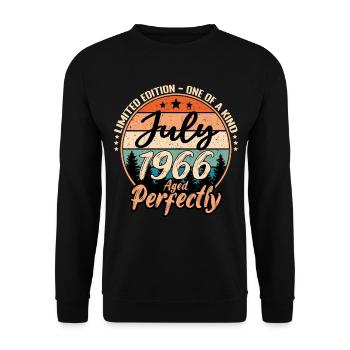 July 1966 anniversary 1966 legends July - Unisex Sweatshirt - black - Front - Alina (178cm) & Michal (187cm)
