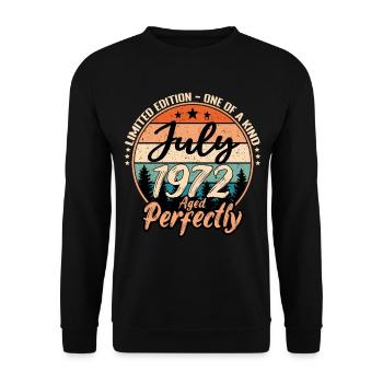 July 1972 anniversary 1972 legends July - Unisex Sweatshirt - black - Front - Alina (178cm) & Michal (187cm)