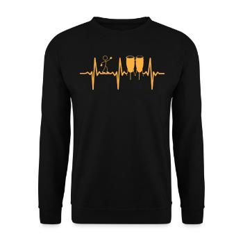 Conga Heartbeat Conga Instrument Conga Player - Unisex Sweatshirt - black - Front - Alina (178cm) & Michal (187cm)
