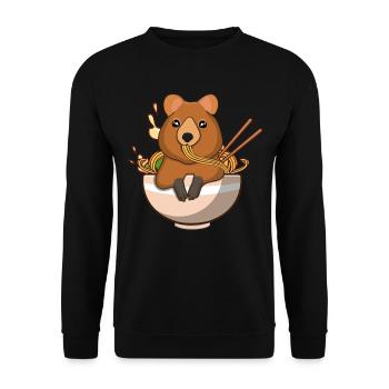 Ramen Whisperer Quokka lover Wildlife - Unisex Sweatshirt - black - Front - Alina (178cm) & Michal (187cm)