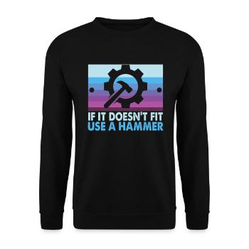 Pour les opérateurs de machines de découpe Opérateurs de tour CNC et fraiseuses - Sweat-shirt Unisexe - noir - Devant - Alina (178cm) & Michal (187cm)