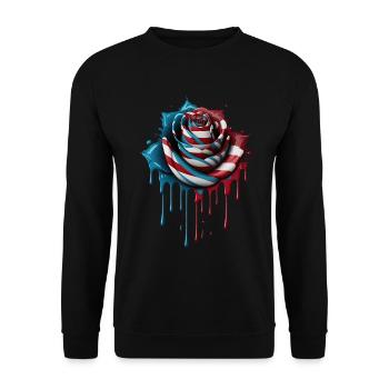 American Patriotic USA Design - Sweat-shirt Unisexe - noir - Devant - Alina (178cm) & Michal (187cm)